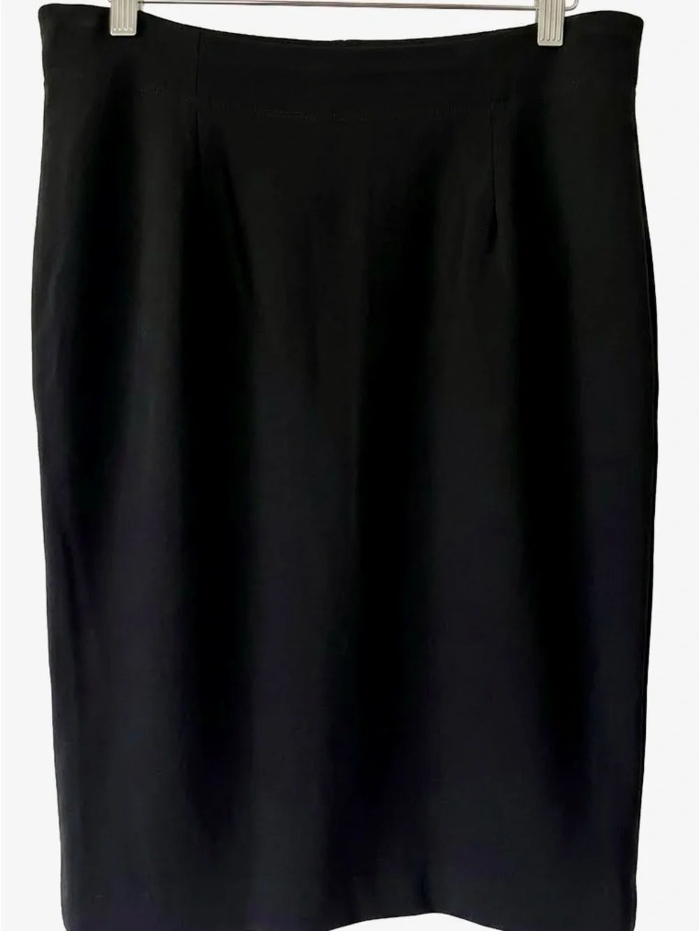 Eileen Fisher Black Pencil Skirt • Petite Small • Stretch • Classic Minimalist